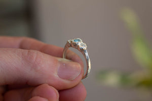 Torci ring- Sterling Silver with Topaz