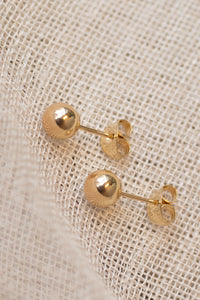 Ball Stud Earrings - 5mm - 9ct Yellow Gold