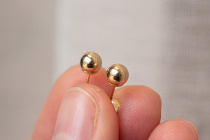 Ball Stud Earrings - 5mm - 9ct Yellow Gold