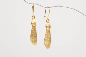 Sycamore Seed Earrings - Gold Plated