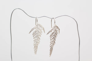 Silver Fern Earrings - Sterling Silver