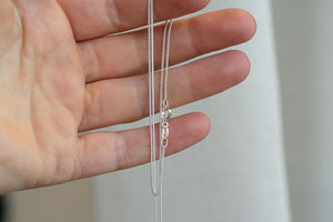 Curb Necklace Chain - Sterling Silver