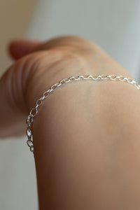Small Oval Link Chain Bracelet - Sterling Silver