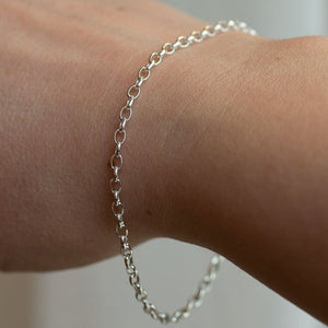 Small Oval Link Chain Bracelet - Sterling Silver