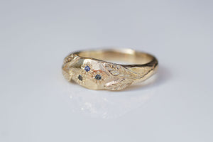 Garden Ring - 9ct Yellow Gold with Sapphires