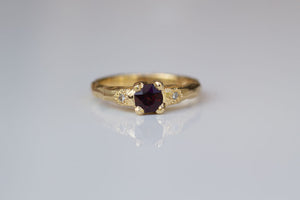 Mira Ring - Yellow Gold with Spinel & Diamonds