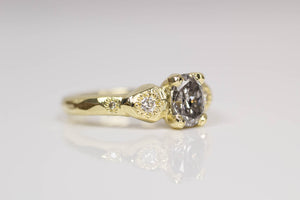 Thalia Ring - 14ct Yellow Gold with Salt and Pepper Diamond