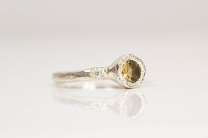 Neve Ring - White Gold with Tourmaline and Diamonds