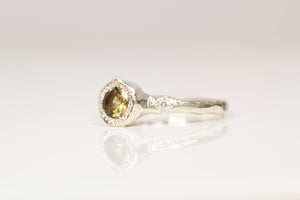 Neve Ring - White Gold with Tourmaline and Diamonds