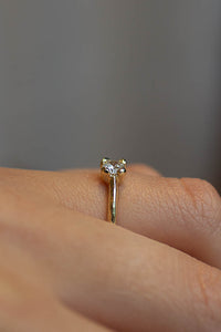 Droplet Ring - 9ct Yellow Gold with Diamond