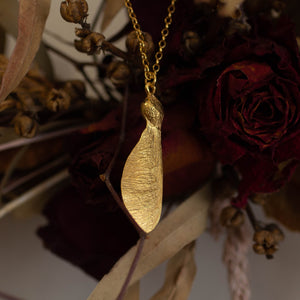 Sycamore Seed Necklace - Large - Gold Plated