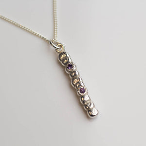 Annui Pendant with Gems - Sterling Silver