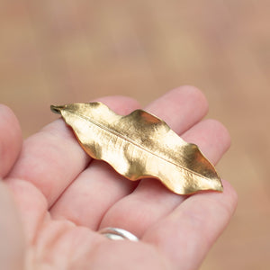 Tarata Leaf Brooch - Gold Plated