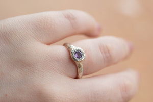 Spring Ring - Sterling Silver with Amethyst
