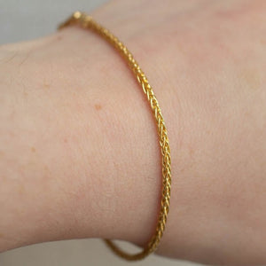 Wheat Chain Bracelet - 9ct Yellow Gold