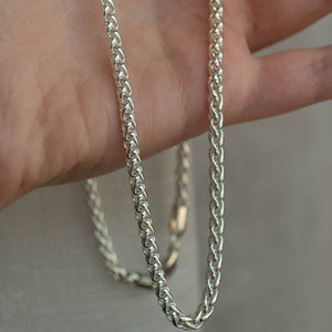 Wheat Chain Necklace - Sterling Silver