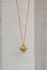 Coprosma Pendant with Sapphire - Gold Plated