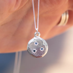 Callisto Pendant - Silver with Sapphires