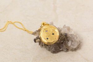 Callisto Pendant - Gold Plated with Sapphires