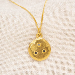 Callisto Pendant - Gold Plated with Sapphires