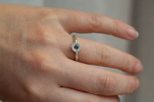 Pelagus Ring - White Gold with Sapphire