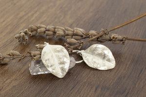 Ramarama Leaf Hoop Earrings - Sterling Silver