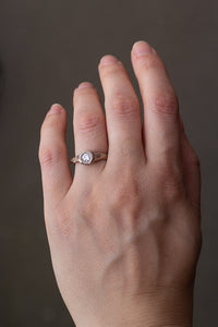 Spring Ring - 18ct white gold, .37ct white diamond