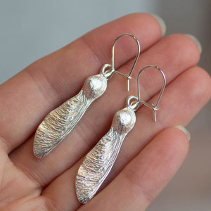 Sycamore Seed Earrings - Sterling Silver