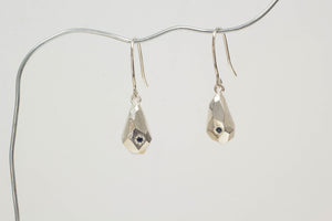 Petra Drop Earrings - Silver with Sapphires