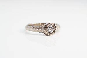 Spring Ring - 18ct white gold, .37ct white diamond
