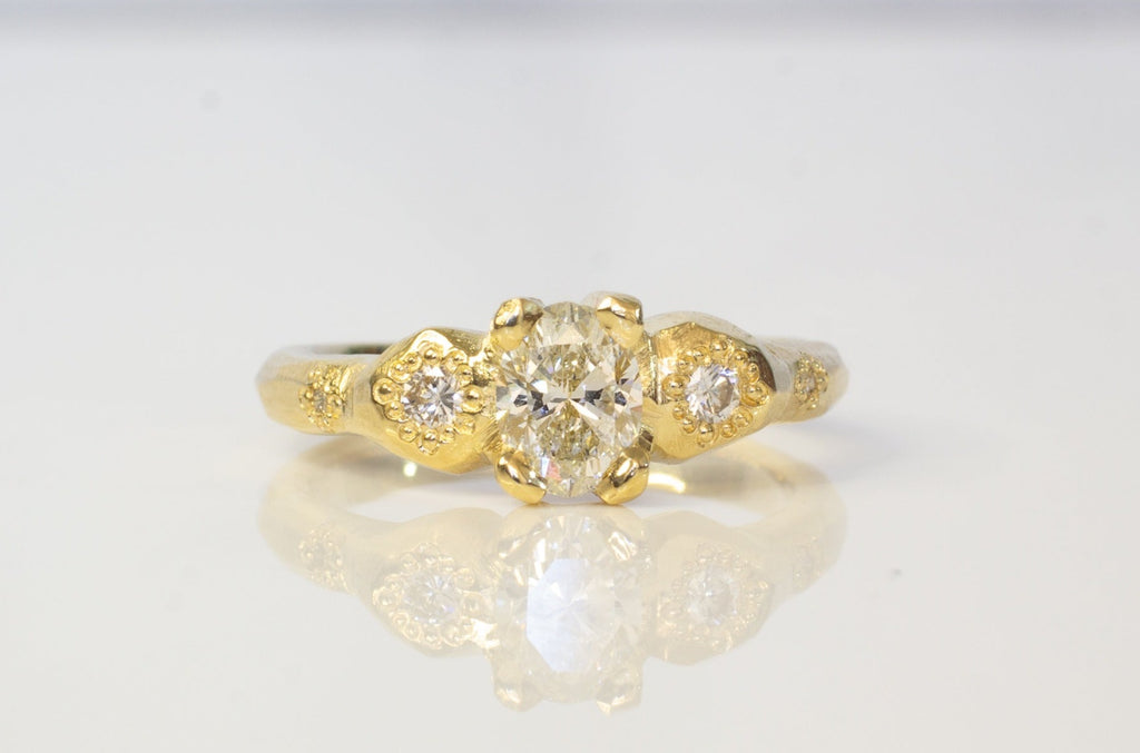 Thalia Ring - 18ct Yellow Gold with White Recycled Diamonds – Sophie ...