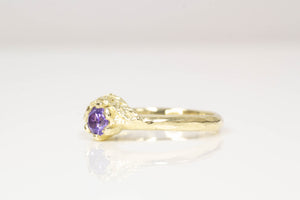 Cybele Ring - 14ct Yellow Gold with Lilac Sapphire