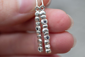 Annui Earrings with Gems - Sterling Silver