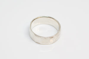 Faceted Band - Wide - Sterling Silver