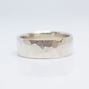 Faceted Band - Wide - Sterling Silver