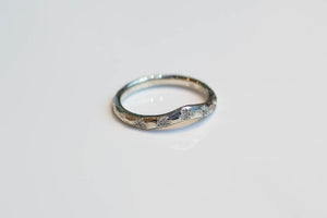 Terra Fitted Band with Diamonds - White Gold