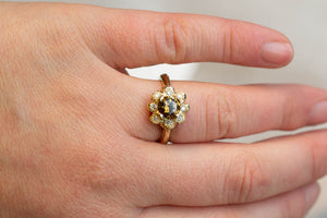 Demeter Ring - Yellow Gold with Zircon & Diamonds