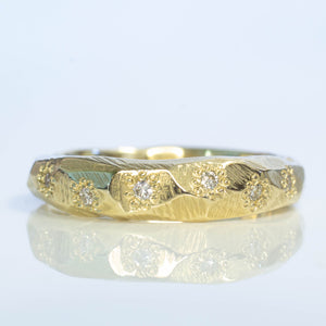 Hestia Ring - Yellow Gold with White Diamonds