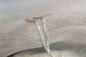 Diamond Cut Curb Chain - Sterling Silver