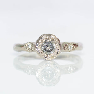 Neve Ring - 18ct White Gold with Salt and Pepper Diamond